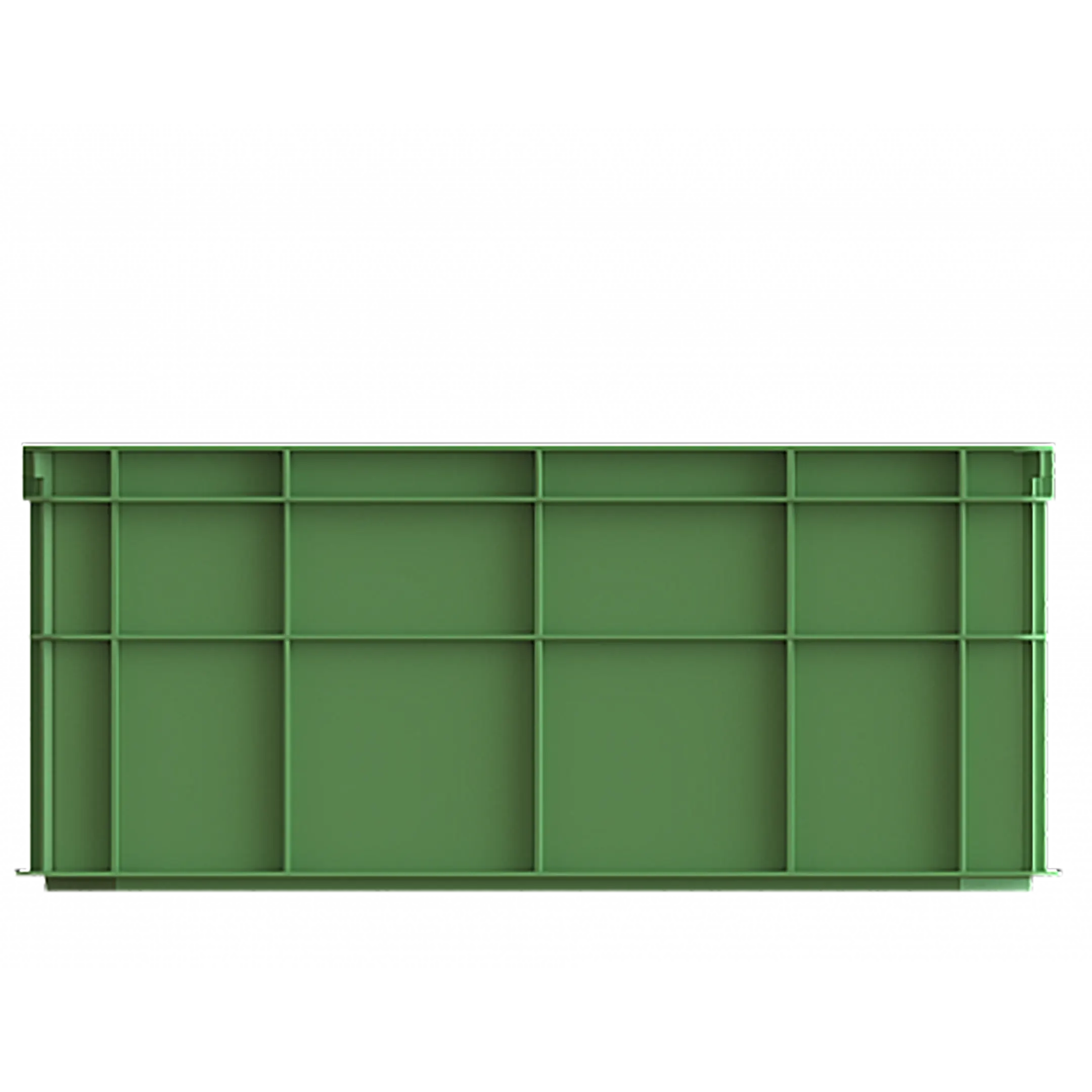 Ящик универсальный пищевой сплошной лёгкий (600х400х250), без крышки (Красный)